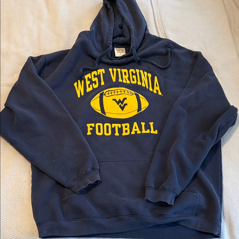 Vintage West Virginia Football Navy Hoodie